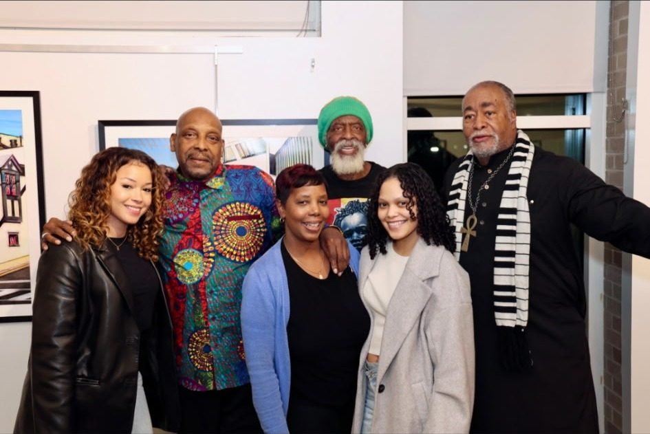Community members gathered together at the Kwanzaa celebration